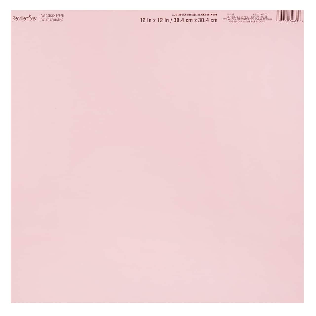 60 Pack: Smooth Solid Cardstock Paper by Recollections™, 12" x 12"